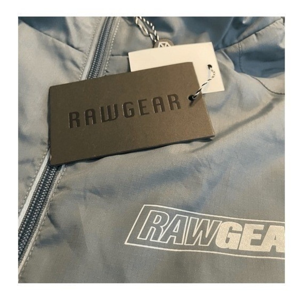 Rawgear Reflective Line Bomber Jacket Light Gray Lightweight Long Sleeve L - Picture 7 of 7